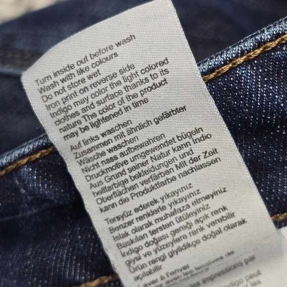 Mavi Jeans Mens 33x32 (Fits 31x30) Blue Slim Straight Low‎ Rise Dark Wash Denim - Picture 5 of 13